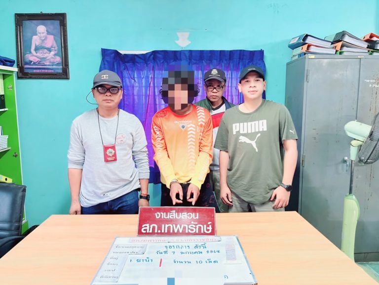 สืบสวนจับกุมผู้ต้องหาคดียาเสพติด